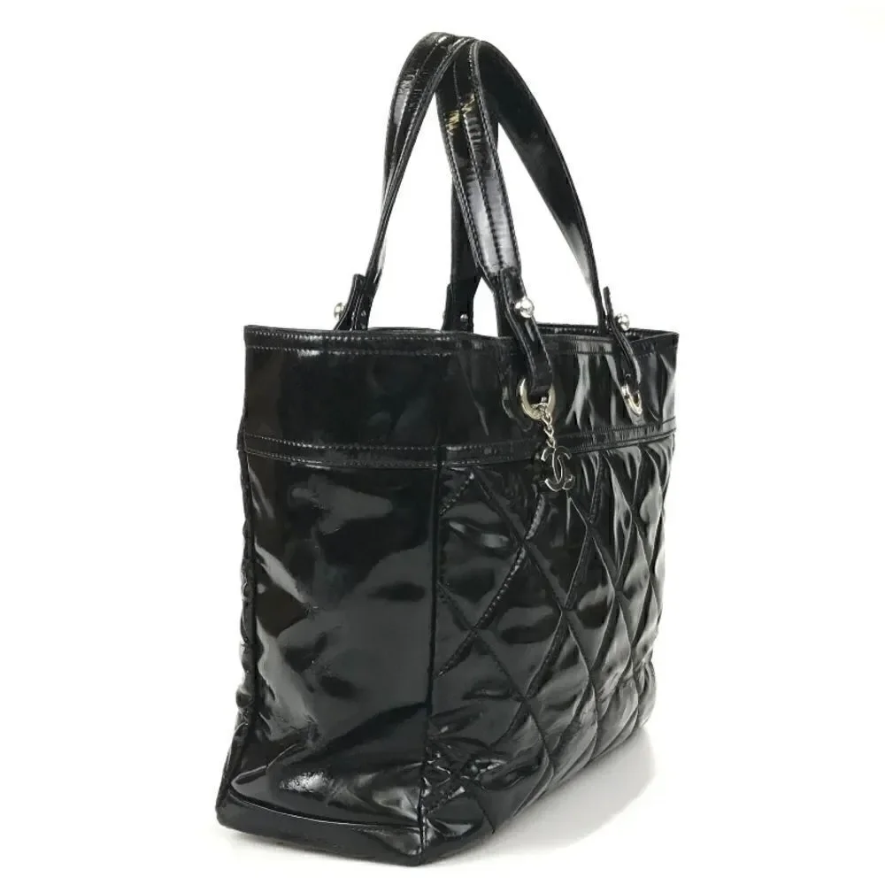 Authentic Chanel Matelasse Coco Mark Handbag Black